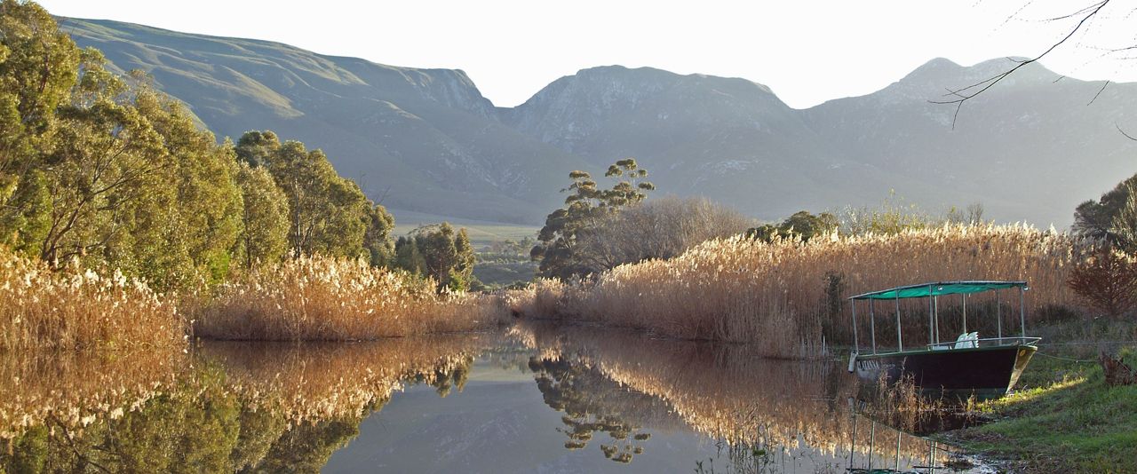 The quiet Klein River flowing through Stanford